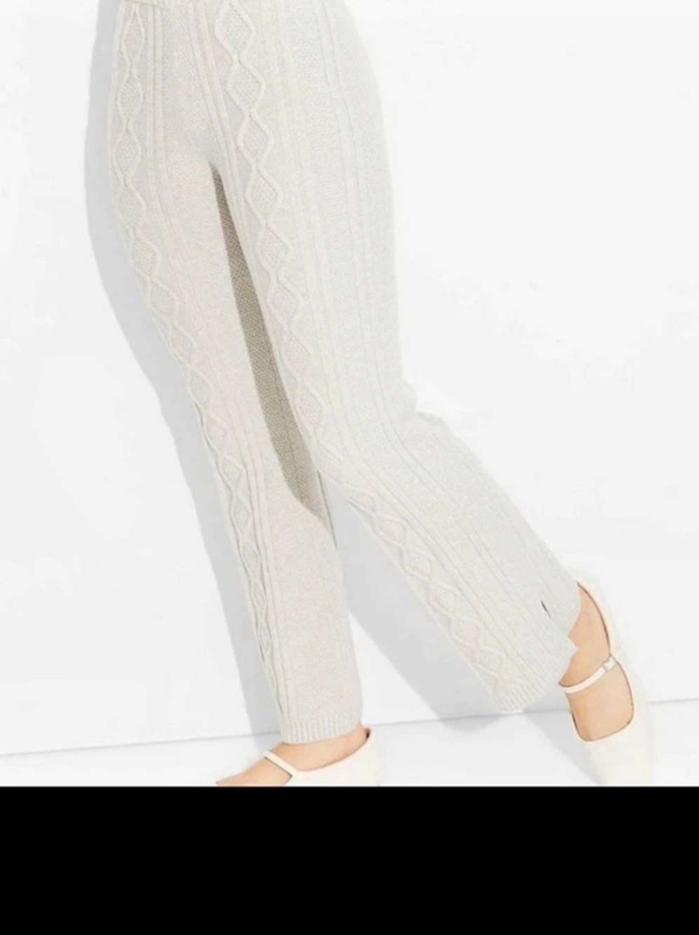 Wild Fable Cable Knit Wide Leg Pants in Gray Size Medium